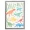 12" x 16" Dino-Mite Framed Wall Art, Contemporary Home Décor for Baby or Child's Room, Glass Facing and Hanging Hardware Included
